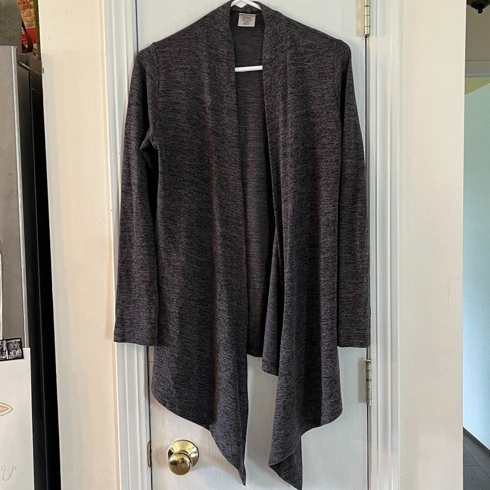 Charcoal Open Cardigan